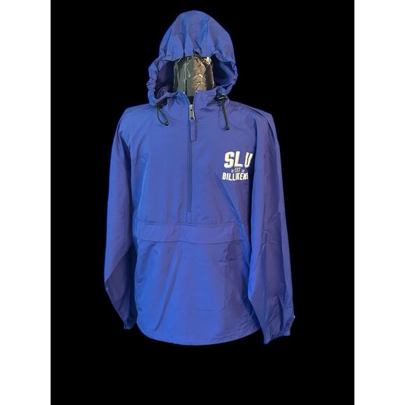 St. Louis Billikens NCAA 1/2 Zip Champion Pullover Windbreaker Hooded Size Small - Picture 1 of 7